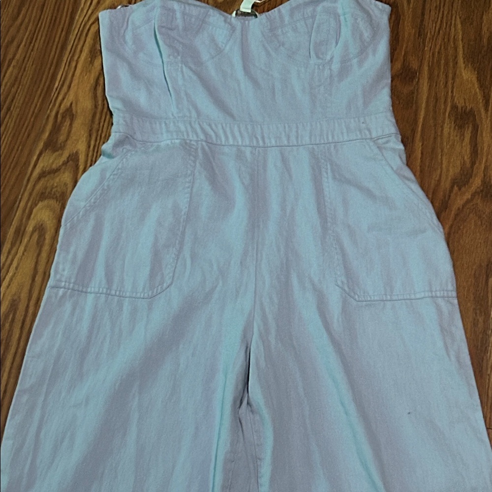 NWT Chelsea and Violet Adjustable Strap Wide Leg Ankle Length Jumper Women 10 - Picture 3 of 10
